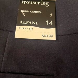 Alfani navy blue curvy fit Pants